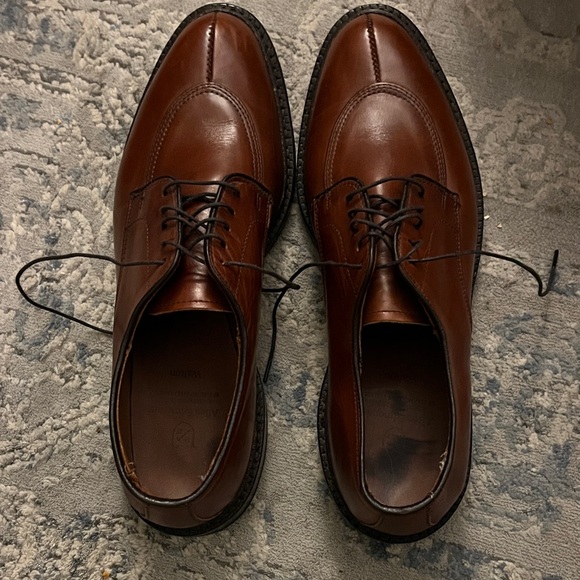 Men's Allen Edmonds Walton Classic Brown Leather Dress Shoes Size 11